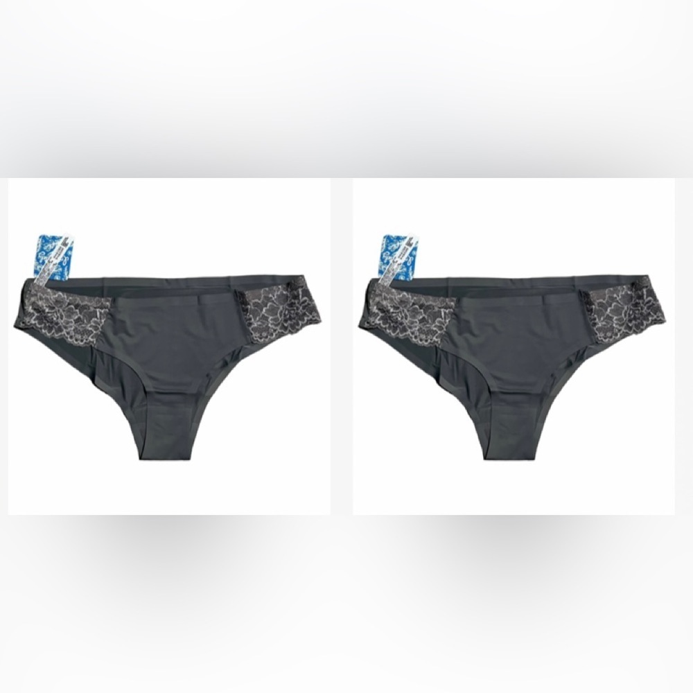 Free People Intimately Lot of 2 Smooth Bikini Panty Graphite grey size Small NWT